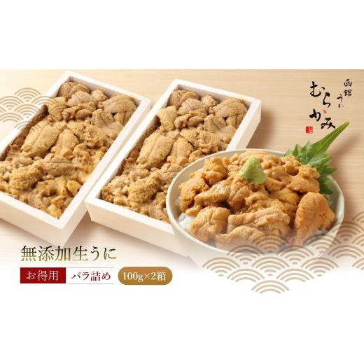 ふるさと納税 ウニ 北海道 北斗市 「うにむらかみ」無添加生うにお得用バラ詰め100g×2 ふるさと納税 人気 おすすめ ランキング うに ウニ 雲丹 海栗 塩水ウニ…