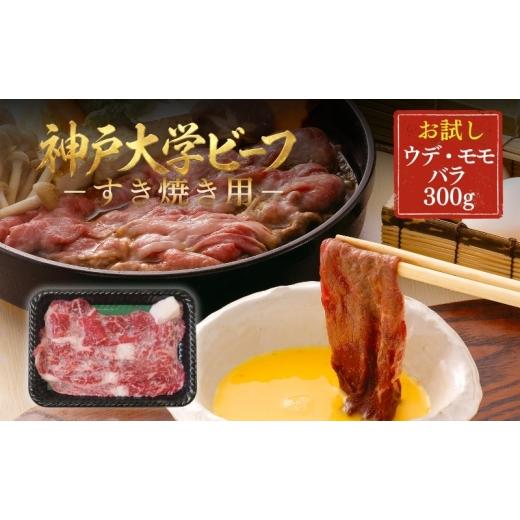 ふるさと納税 牛肉 モモ 兵庫県 加西市 神戸牛 神戸大学ビーフ すき焼き用 お試し 300g ウデ モモ バラ 神戸ビーフ 牛肉 お肉 肉 赤身 すき焼き肉 すき焼き ブ…