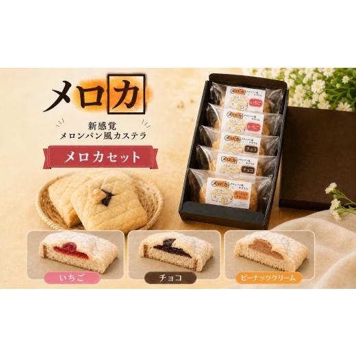 ふるさと納税 菓子 カステラ 長野県 松川村 メロンパン風カステラ メロカ 5個セット 食べ比べ いちご チョコレート ピーナッツ | カステラ メロンパン クッキ…