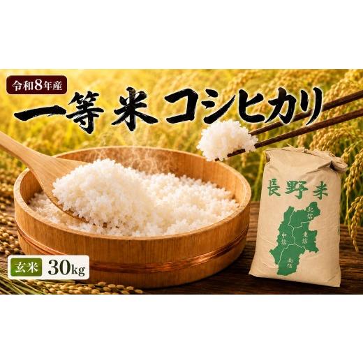 ふるさと納税 米 コシヒカリ 長野県 松川村 令和8年先行予約 一等米コシヒカリ 玄米 30kg|ファームいちまる 米 お米 こめ コシヒカリ こしひかり 白米 精米 …