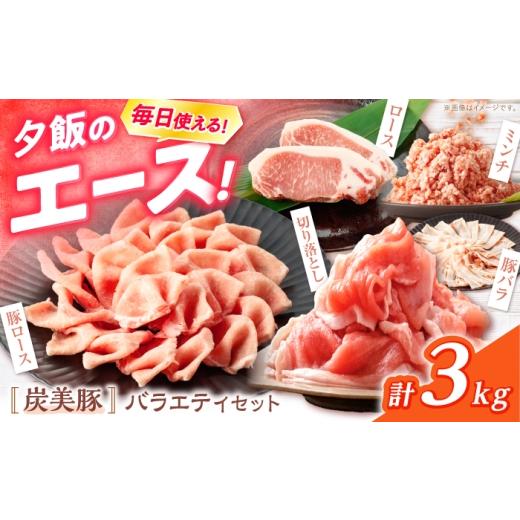 ふるさと納税 豚肉 セット 長崎県 西海市 西海市産 「炭美豚」 豚肉詰め合わせ バラエティセット 計3kg (5種) 宮本畜産 豚肉 セット 豚 便利 しゃぶしゃぶ …