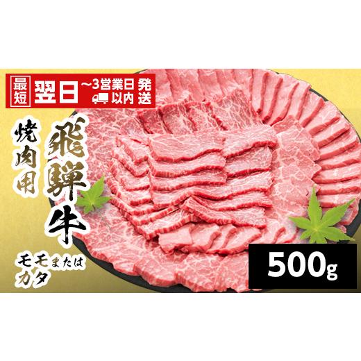ふるさと納税 牛肉 焼肉・バーベキュー 岐阜県 七宗町 最短発送 飛騨牛 モモまたはカタ 焼肉用 赤身 500g 岐阜県産 詰め合わせ 黒毛和牛 もも かた 赤身 牛肉…