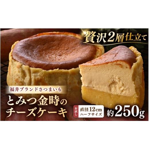 ふるさと納税 ケーキ・カステラ チーズケーキ 福井県 あわら市 02glee とみつ金時のチーズケーキ お試しハーフサイズ(直径12cm 4号サイズの2分の1) / カフ…