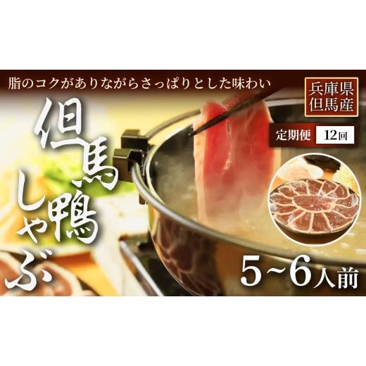 ふるさと納税 鴨肉 兵庫県 新温泉町 定期便12ヶ月 さっと火を通して味わう 「但馬鴨」しゃぶしゃぶセット(大)5〜6人前 お中元、お歳暮、快気祝い、残暑御見…