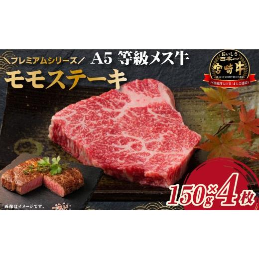 ふるさと納税 牛肉 ステーキ 宮崎県 小林市 プレミアムシリーズ 厳選宮崎牛メス指定A5等級モモステーキ 600g(国産 牛肉 国産牛 和牛 黒毛和牛 宮崎牛 赤…