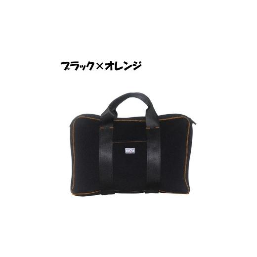 ふるさと納税 カバン 大分県 国東市 クロッツバック 簡易防水ブリーフケース A 4L ブラック(オレンジ)_2789R-3 カラー:ブラック|ステッチ:オレンジ