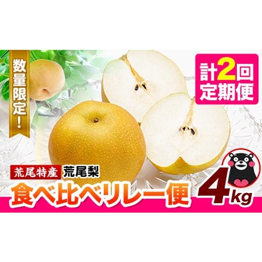 ふるさと納税 梨 熊本県 荒尾市 梨 荒尾梨 食べ比べリレー便 4kg 定期便 品種 なし フルーツ 果物 旬 [2026年8月下旬‐11月中旬頃出荷]熊本県 荒尾市 旬の梨…