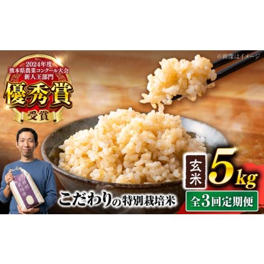 ふるさと納税 玄米 熊本県 合志市 令和7年度 全3回定期便 くまさんの輝き 玄米 5kg 計15kg 米 こめ コメ お米 げんまい 坂本農園 AYCC023 通常発送: 令和7…