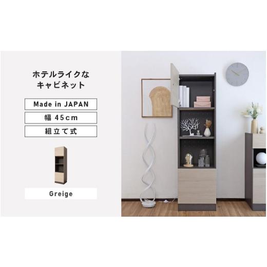 ふるさと納税 家具 収納家具 福井県 坂井市 幅45cm ホテルライクなキャビネット ZE-1645OT グレージュ 日本製 寄付者様組み立て品 家具 組み立て 組立 組立家…