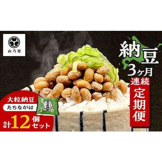 ふるさと納税 加工品等 納豆 福島県 川俣町 [3か月定期便]山乃屋の山木屋 大粒 納豆 たちながは 12個 納豆 大豆 健康 発酵食品 ギフト おすすめ 川俣町 福島…