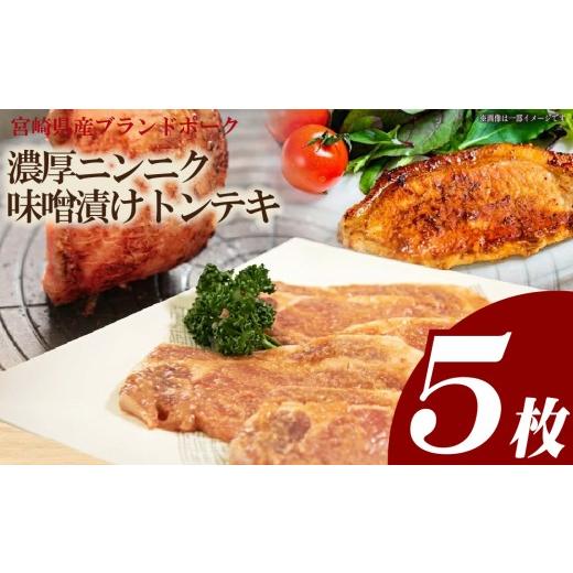 ふるさと納税 豚肉 ロース 宮崎県 小林市 宮崎県産ブランドポーク 濃厚ニンニク味噌漬けトンテキ 500g(豚肉 味噌漬け トンテキ 個包装)