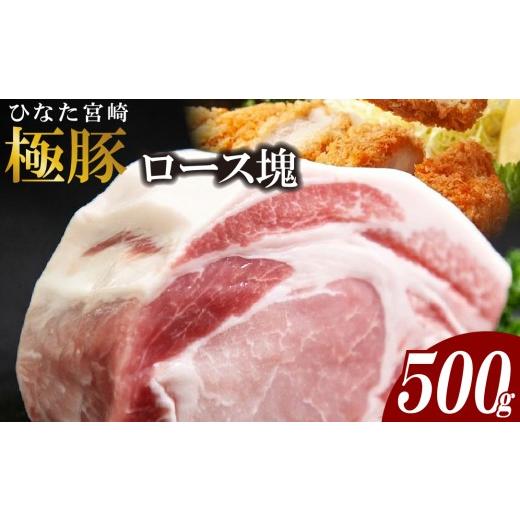 ふるさと納税 豚肉 ロース 宮崎県 小林市 ひなた宮崎極豚ロース塊 500g×1P(豚肉 豚 ロース ブロック とんかつ トンテキ 生姜焼き)