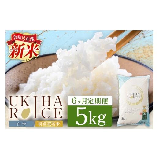ふるさと納税 米 ヒノヒカリ 福岡県 うきは市 6ヶ月定期便 米 白米 精米 UKIHA RICE 白米 5kgx6回 特別栽培米 計30kg ヒノヒカリ 令和8年産 新米 定期便 こめ…