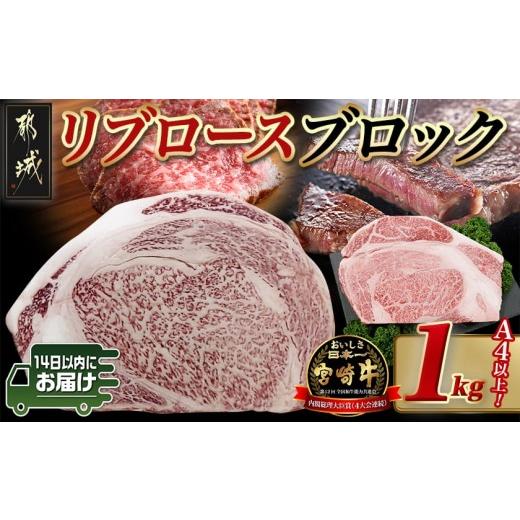 ふるさと納税 牛肉 ロース 宮崎県 都城市 宮崎牛リブロースブロック(1kg) みやこんじょ快速便 _AD-N405-R_(都城市) 宮崎県産 宮崎牛 牛肉 和牛 国産 リブ 塊肉…