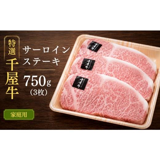 ふるさと納税 牛肉 サーロイン 岡山県 新見市 特選千屋牛サーロインステーキ 750g 3枚 家庭用 家庭用