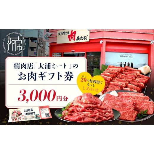 ふるさと納税 地元のお買物券 兵庫県 加古川市 牛肉のまち加古川 精肉店「大浦ミート」のお肉ギフト券(3,000円分)[ 肉 お肉 チケット ギフト ギフト券 精肉…