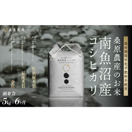 ふるさと納税 米 コシヒカリ 新潟県 南魚沼市 令和8年産新米予約 頒布会 最優秀賞受賞 減農薬 最高峰南魚沼産こしひかり5kg 6ヶ月 桑原農産のお米(精米) 20…