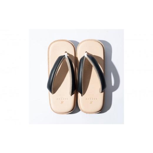 ふるさと納税 和装 東京都 台東区 レザー雪駄サンダル サン駄(江戸前sandal)(カラー:black×natural、サイズ:1(24cm〜25.5cm)) black×natural、1(…