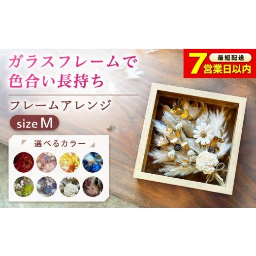 ふるさと納税 雑貨・日用品 花 広島県 福山市 選べるタイプ ドライフラワー フレームアレンジM(選べる8タイプ) ドライフラワー お花 インテリア プリザーブ…