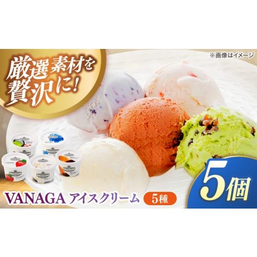 ふるさと納税 菓子 アイス 島根県 雲南市 ご褒美アイスにぴったり VANAGA 5種類のアイスクリーム5個入り 島根県雲南市/木次乳業有限会社