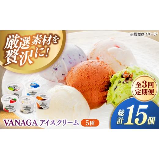 ふるさと納税 菓子 アイス 島根県 雲南市 全3回定期便 ご褒美アイスにぴったり VANAGA 5種類のアイスクリーム5個入り 島根県雲南市/木次乳業有限会社 AIBH04…
