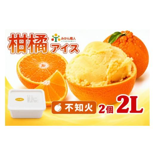 ふるさと納税 菓子 アイス 愛媛県 愛南町 柑橘アイス 計2L(1個1000ml) 不知火 冷凍 みかん 旬 農家直送 特産品 さっぱり 大人 旨味 アイス ジェラート シャー…