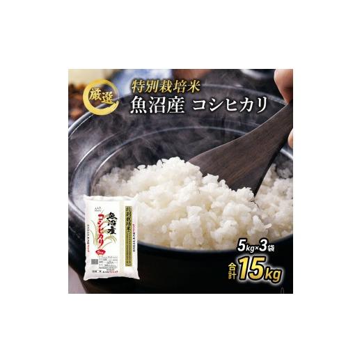 ふるさと納税 米 コシヒカリ 新潟県 魚沼市 先行予約 令和8年産『お米アドバイザー厳選 』魚沼産コシヒカリ 特別栽培米 精米15kg(5kg×3袋)