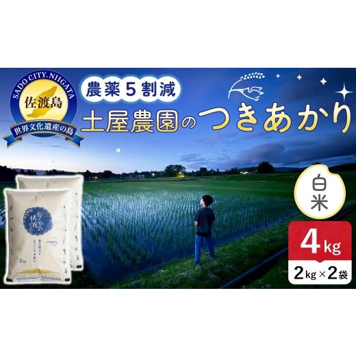 ふるさと納税 米 新潟県 佐渡市 佐渡島産つきあかり 白米 4kg 令和8年産 農薬5割減 土屋農園 | 新潟県産つきあかり 新潟産つきあかり 佐渡産つきあかり つきあ…