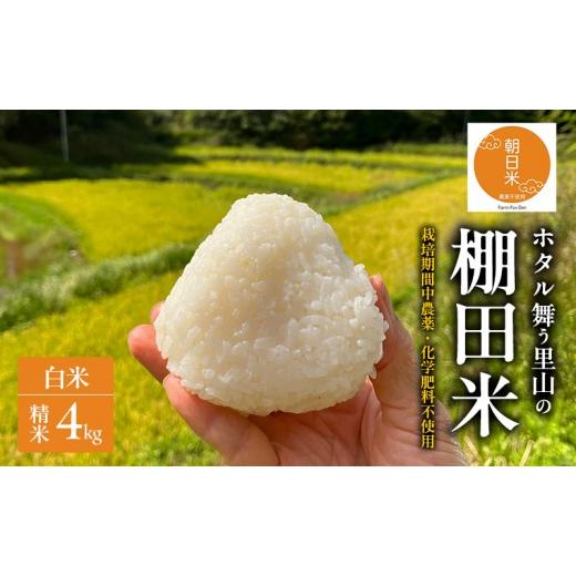 ふるさと納税 米 岡山県 赤磐市 先行受付 農薬不使用 白米 ホタル舞う里山の棚田米 精米4kg 令和8年産 朝日2kg×2袋