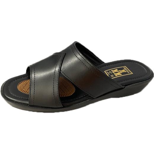 ふるさと納税 ファッション 靴 奈良県 川西町 紳士用 本革サンダル MS1010(L・BLK) (L・BLK)