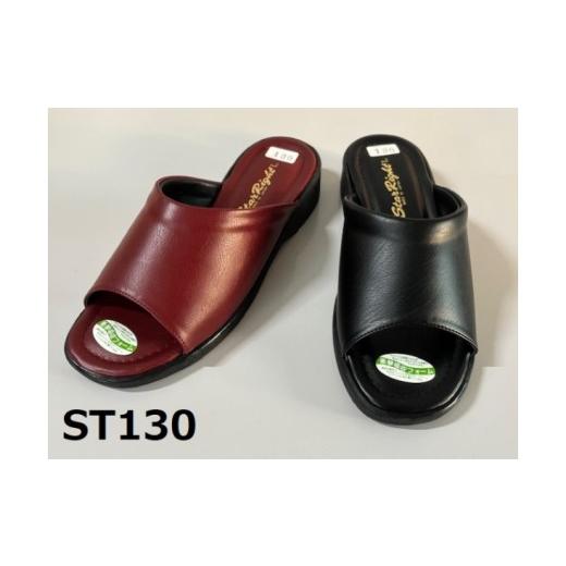 ふるさと納税 ファッション 靴 奈良県 川西町 婦人 サンダル ST130(L・BLK) (L・BLK)