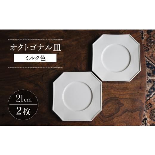 ふるさと納税 食器・グラス セット 長崎県 波佐見町 波佐見焼 オクトゴナル皿 ミルク色 2枚セット イロドリ