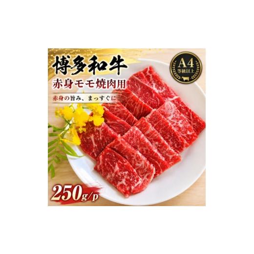 ふるさと納税 牛肉 焼肉・バーベキュー 福岡県 大野城市 この味プレミアム A4〜A5 博多和牛赤身モモ焼肉用 250g/p(大野城市) 1770968