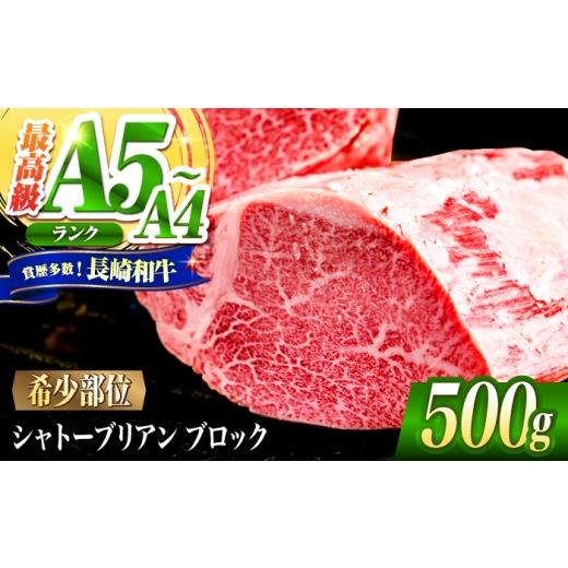 ふるさと納税 牛肉 ヒレ 長崎県 南島原市 シャトーブリアン ブロック肉 長崎和牛 500g / A4 A5 ぶろっく肉 ヒレ 赤身 フィレ しゃとーぶりあん 国産 和牛 牛…