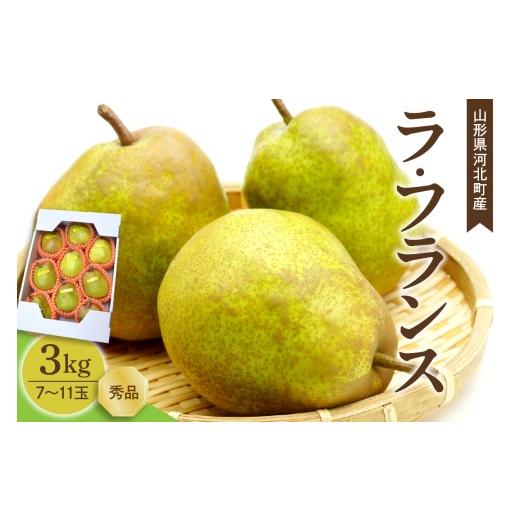 ふるさと納税 梨 山形県 河北町 令和8年産 洋梨 ラフランス 3kg(7〜11玉前後) 山形eLab (ふるさと納税 先行予約 先行受付 ギフト 贈答 秀品 贈答用 贈り物 お…