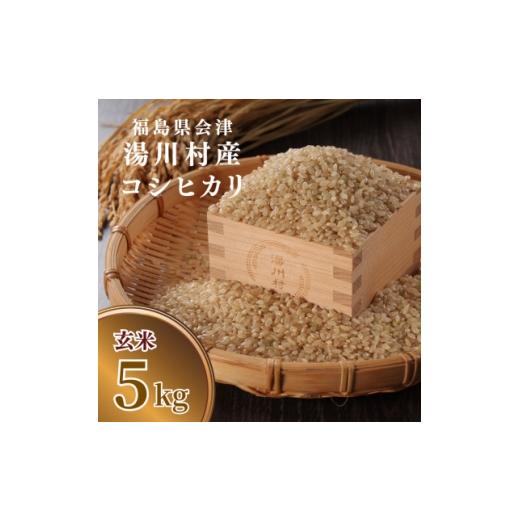 ふるさと納税 玄米 福島県 湯川村 令和8年産湯川村産コシヒカリ(玄米) 5kg R8.10月発送分 1773899