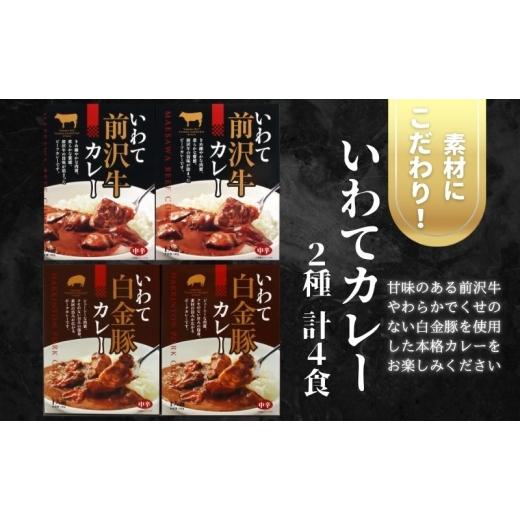 ふるさと納税 牛肉 カレー・シチュー 岩手県 盛岡市 いわてカレー 2種詰合せ 前沢牛カレー 白金豚カレー 前沢牛 白金豚 ポークカレー ビーフカレー カレー レ…