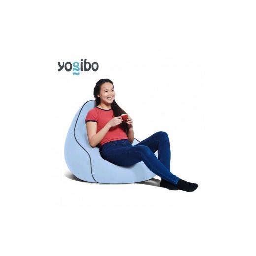 ふるさと納税 ファッション 大阪府 岸和田市 ビーズクッション ヨギボー ラウンジャー ペールブルー Yogibo Lounger 1人掛け 背もたれ ローソファ チェア 洗え…