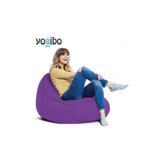 ふるさと納税 ファッション 大阪府 岸和田市 ビーズクッション ヨギボー ラウンジャー パープル Yogibo Lounger 1人掛け 背もたれ パーソナルチェア 洗えるカ…