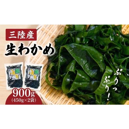 ふるさと納税 のり・海藻 わかめ 岩手県 大船渡市 大容量 湯通し塩蔵わかめ 900g(450g×2袋) 小分け お裾分け ワカメ 若芽 おさしみわかめ 刺身 刺し身 さしみ…