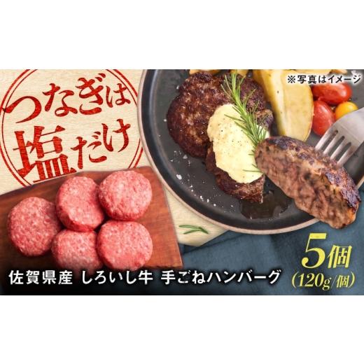 ふるさと納税 牛肉 ハンバーグ 佐賀県 - 佐賀県産 しろいし牛 手ごねハンバーグ 5個(1個120g) / 牧場直送 国産 牛肉 ハンバーグ おかず / 佐賀県 / 有限…
