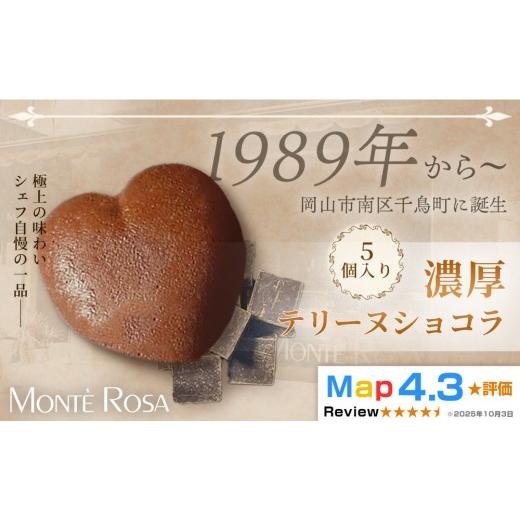 ふるさと納税 焼菓子・チョコレート パウンドケーキ 岡山県 岡山市 ハート型の濃厚ショコラスイーツ モンテローザ テリーヌショコラ(5個セット)×1セット|…