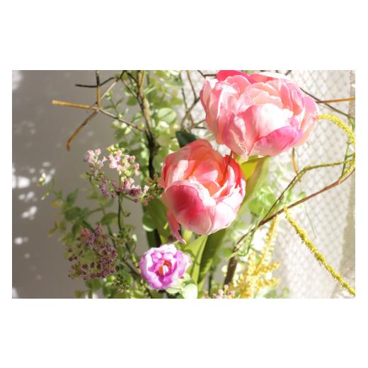 ふるさと納税 雑貨・日用品 花 岩手県 北上市 お洒落なチューリップ(空気をきれいにするアートフラワー)(ピンク)フラワー アート ギフト アレンジメント 贈…