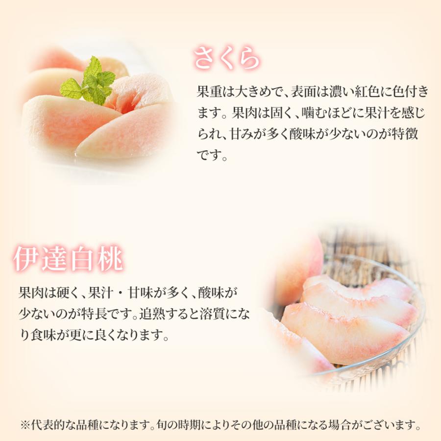 桃 白桃 大玉 特選 秀品 約1.7kg 5-8玉 品種おまかせ 最高級 福島県産
