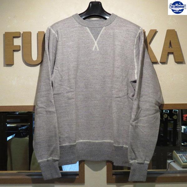 バズリクソンズ　Buzz Rickson's　無地スウェット　セットインクルースウェット【BR65622】113番色（Hグレー）