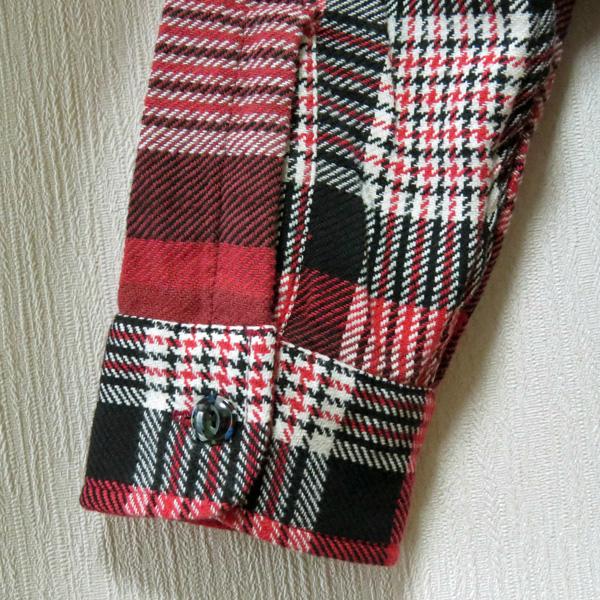 未着用 SUGARCANE シュガーケーン チェックネルシャツ レッド系 M SUGAR CANE シュガーケーン 長袖|ツイル|ネルシャツ『TWILL