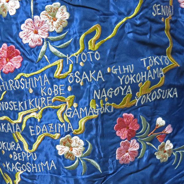 SALE  テーラー東洋　スカジャン　TAILOR TOYO　アセテートスカ　EAGLE×JAPAN MAP【TT15390】シルバーの画像