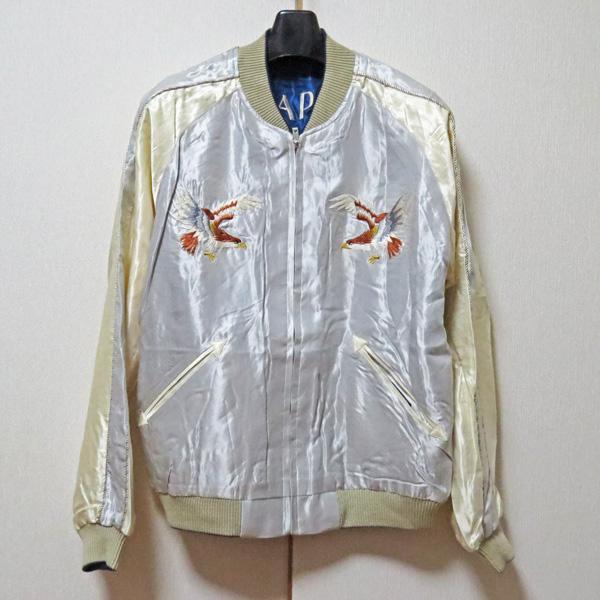 SALE  テーラー東洋　スカジャン　TAILOR TOYO　アセテートスカ　EAGLE×JAPAN MAP【TT15390】シルバーの画像