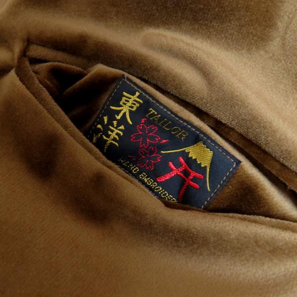 2025年秋冬新作！　テーラー東洋　TAILOR TOYO　中綿入り 別珍スカジャン　WHITE DRAGON×BLACK EAGLE【TT15792】ブラウンの画像