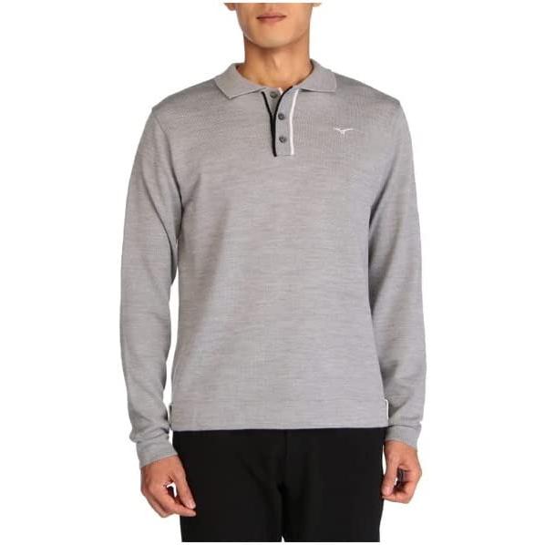 MIZUNO（ミズノ） 【発熱素材】ブレスサーモ ニットポロシャツ 長袖